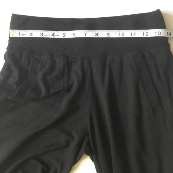 Athleta Joggers Very Soft Knit Woman XS Black Side Pockets - Picture 9 of 11